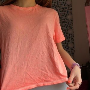 Bright coral/pink crop top size SMALL